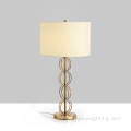 Glass ball combination fabric lampshade luxury table lamps